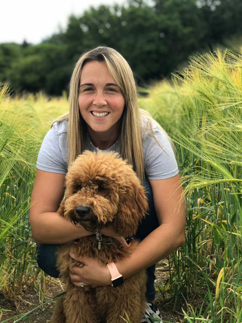 Becky and Bailey the dog